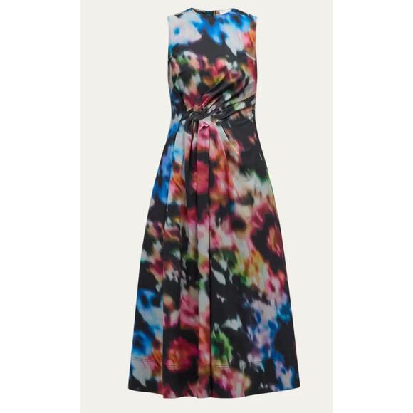 Ulla Johnson Davina Printed Sleeveless Midi Dress with Pockets size 4 - Picture 5 of 8